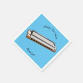 Serviette En Papier Illustration de dessin d'Harmonica (Coin)