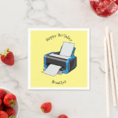 Serviette En Papier Illustration de dessin d'imprimante (En situation)