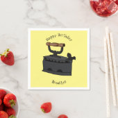 Serviette En Papier Illustration de dessin en fer de Charbon (En situation)