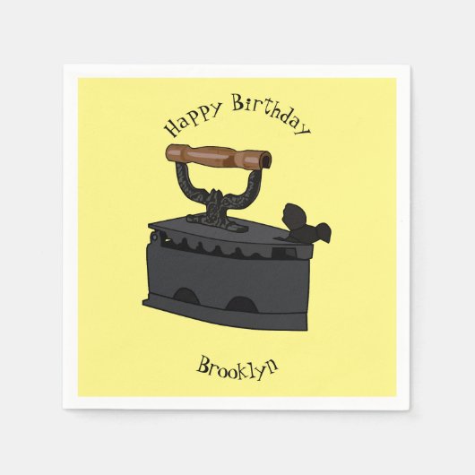 Serviette En Papier Illustration de dessin en fer de Charbon (Devant)