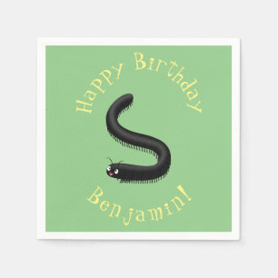 Serviette En Papier Illustration de dessin mignon millipede