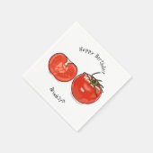 Serviette En Papier Illustration de dessin sur la tomate (Coin)