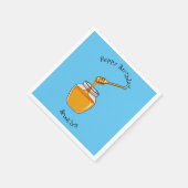 Serviette En Papier Illustration de dessin sur le miel (Coin)