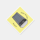 Serviette En Papier Illustration de dessin sur micro-ondes (Coin)