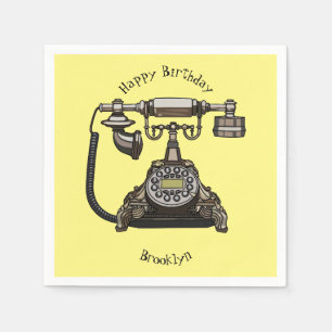 Serviette En Papier Illustration de dessin téléphonique