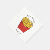Serviette En Papier Illustration de frites (Coin)