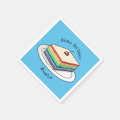 Serviette En Papier Illustration de gâteau arc-en-ciel (Coin)