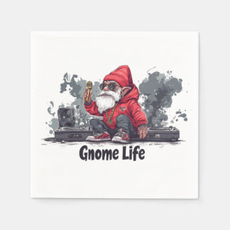 Serviette En Papier Illustration de gnome Hip Hop - Vie de gnome