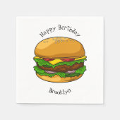 Serviette En Papier Illustration de Hamburger (Devant)