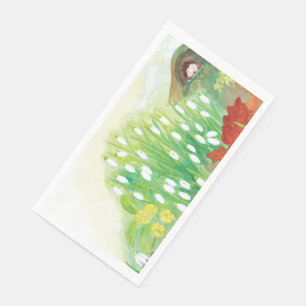 Serviette En Papier Illustration de Hérisson et de chutes de neige