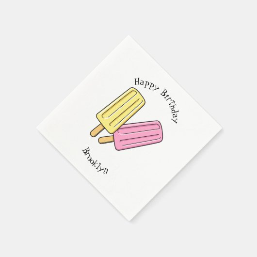 Serviette En Papier Illustration de Ice pop (Coin)