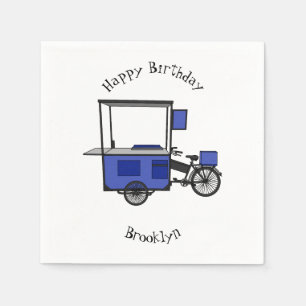 Serviette En Papier Illustration de la charrette alimentaire