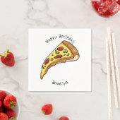 Serviette En Papier Illustration de la pizza (En situation)