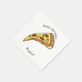Serviette En Papier Illustration de la pizza (Coin)