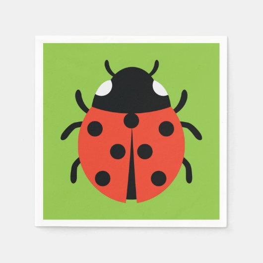 Serviette En Papier Illustration de Ladybug (Devant)