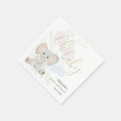 Serviette En Papier Illustration de l'aquarelle de l'éléphant de print (Coin)