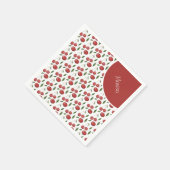 Serviette En Papier Illustration de l'aquarelle des cerises douces (Coin)