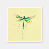 Serviette En Papier Illustration de l'aquarelle mignonne du libellule (Devant)