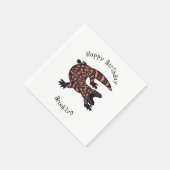 Serviette En Papier Illustration de lézard géant affamé (Coin)