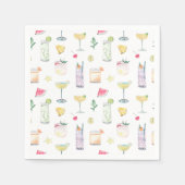 Serviette En Papier Illustration de l'heure de cocktail Mariage d'été (Devant)