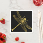 Serviette En Papier Illustration de libellule vintage II (En situation)