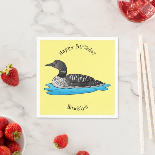 Serviette En Papier Illustration de Loon bird (En situation)