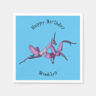 Serviette En Papier Illustration de l'orchidée mante