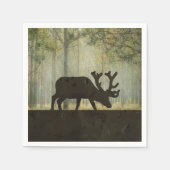 Serviette En Papier Illustration de l'orignal en forêt (Devant)