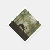 Serviette En Papier Illustration de l'orignal en forêt (Coin)