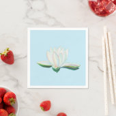 Serviette En Papier Illustration de Lotus blanc (En situation)
