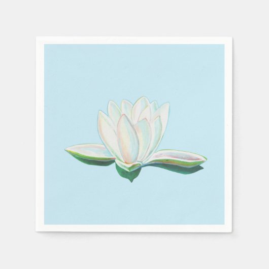 Serviette En Papier Illustration de Lotus blanc (Devant)