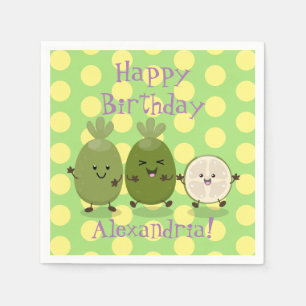 Serviette En Papier Illustration de mignonne guava feijoa