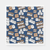 Serviette En Papier Illustration de mignonne Smores Marshmallow (Devant)