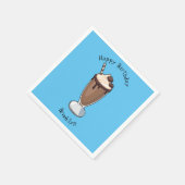 Serviette En Papier Illustration de milk-shake au chocolat (Coin)