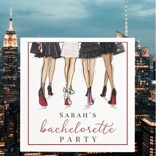 Serviette En Papier Illustration de mode pour l'enterrement de vie de