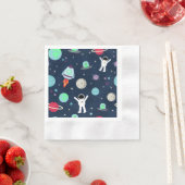 Serviette En Papier illustration de motif spatial (En situation)