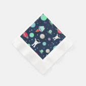 Serviette En Papier illustration de motif spatial (Coin)