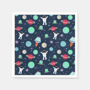 Serviette En Papier illustration de motif spatial