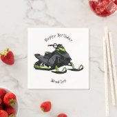 Serviette En Papier Illustration de motoneige (En situation)