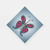 Serviette En Papier Illustration de papillon (Coin)