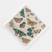 Serviette En Papier Illustration de papillon antique : 1820 Orfèvre (Coin)