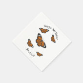 Serviette En Papier Illustration de papillon monarque (Coin)
