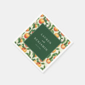 Serviette En Papier Illustration de pêche verte joyeuse (Coin)