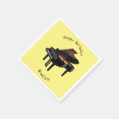 Serviette En Papier Illustration de piano (Coin)