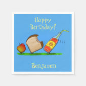 Serviette En Papier Illustration de pique-nique fourmis drôle (Devant)