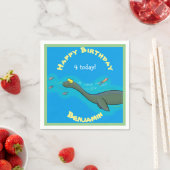 Serviette En Papier Illustration de plesiosaur, monstre de mer mignon (En situation)