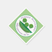 Serviette En Papier Illustration de pois de jardin vert mou (Coin)