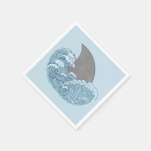 Serviette En Papier Illustration de requin (Coin)