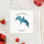Serviette En Papier Illustration de requin marteau (En situation)