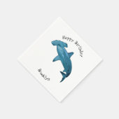 Serviette En Papier Illustration de requin marteau (Coin)